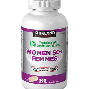 Paquete de 2 multivitaminas Kirkland Signature Women 50+, 365 tabletas ...