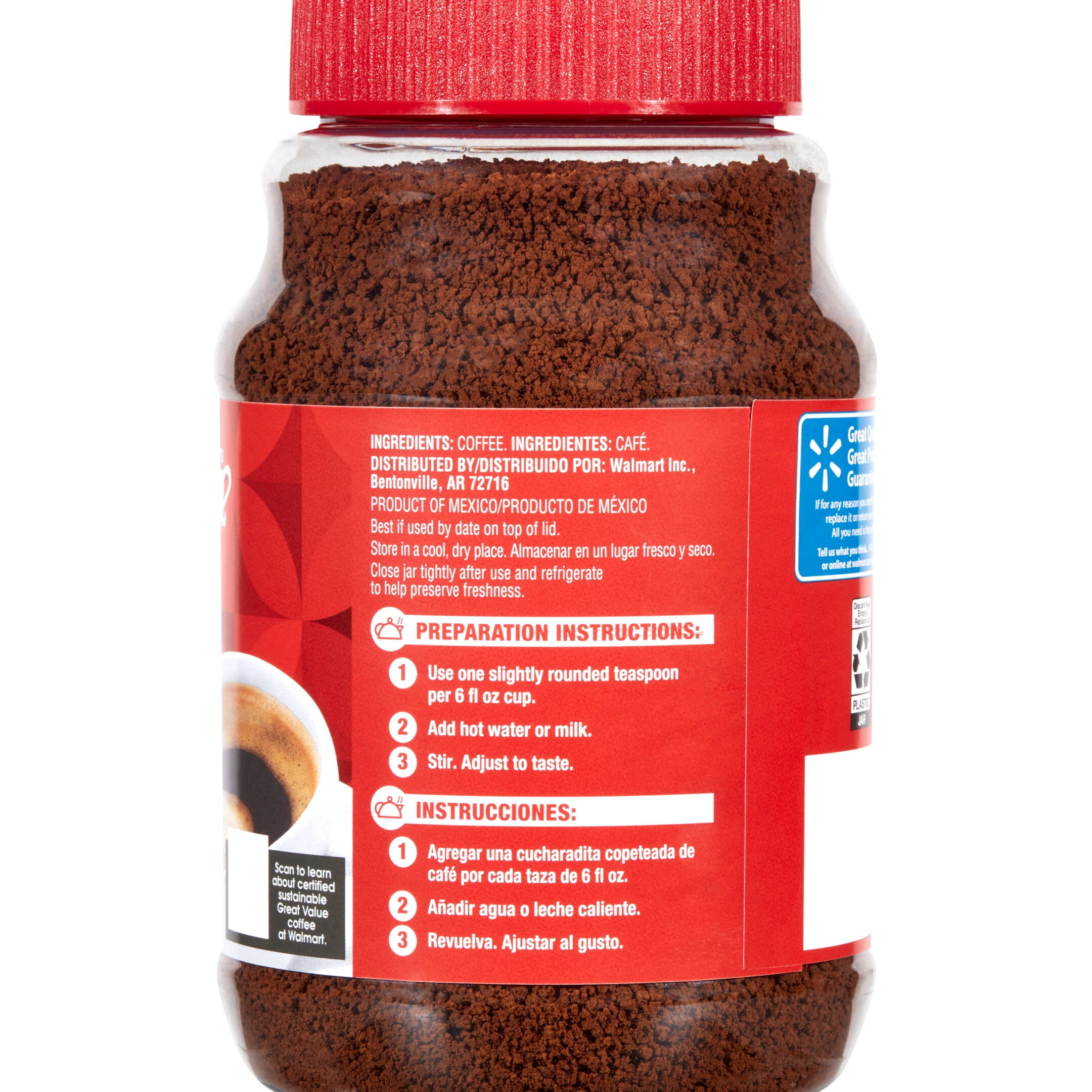 (paquete de 3) Café instantáneo de tostado medio clásico de gran valor, 12 oz