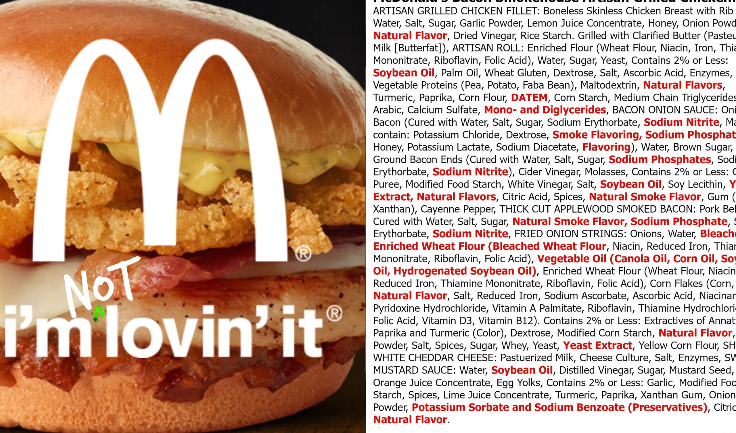 Dicen que McDonald's está eliminando los ingredientes artificiales, pero el...