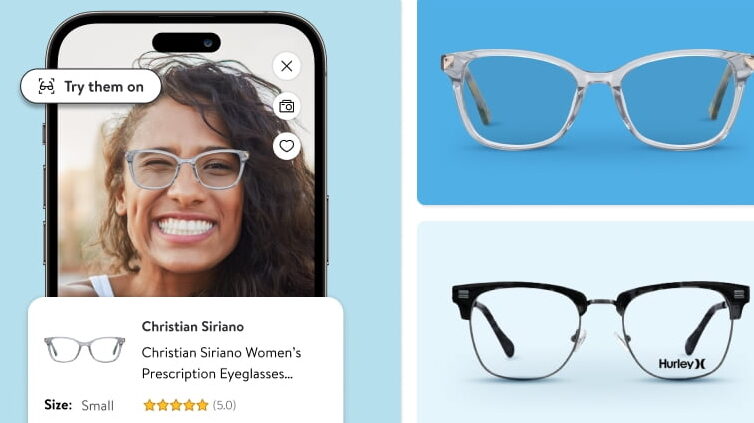 Pruébese virtualmente monturas y agregue su graduación óptica en...