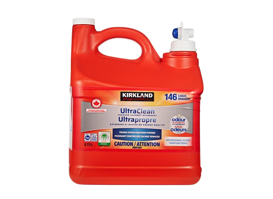 Detergente líquido para ropa ultra limpio Kirkland Signature (Costco)...