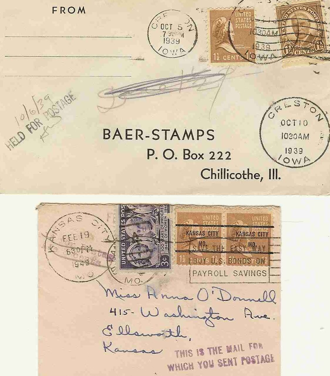 Franqueo insuficiente: 'Devuelto para envío' o 'Envío vencido...