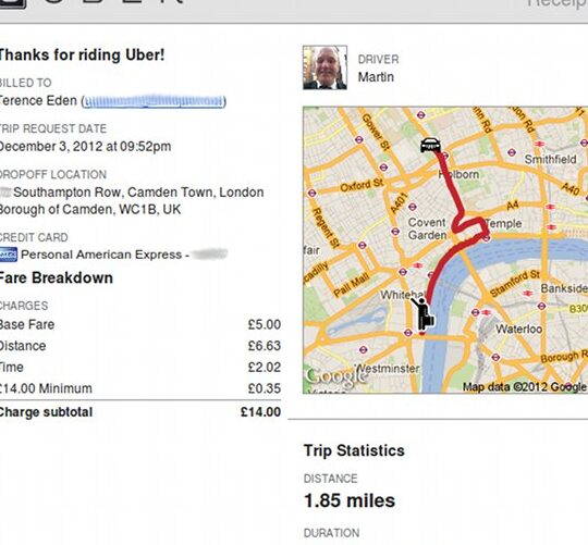 Uber Londres – Malas experiencias – Blog de Terence Eden